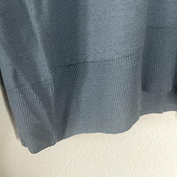 Allen Edmonds 100% Merino Wool Blue V-Neck Formal Designer Sweater Men's‎ M NWT - Picture 4 of 8